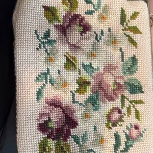 Vintage Needle Point Clutch